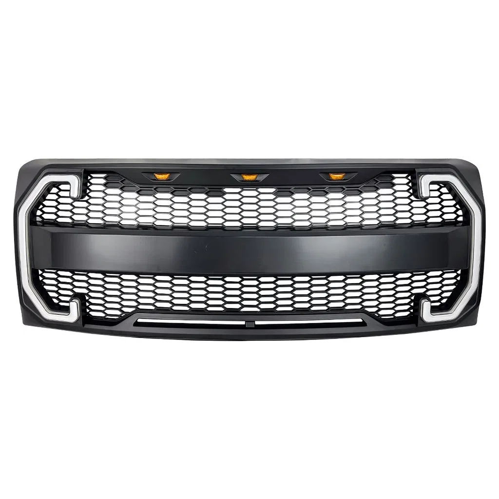 AMFMAA00124 – AMERICAN MOD Grille, With Light Cutouts Matte Black ABS Plastic With Daytime Running Lights With Start ...